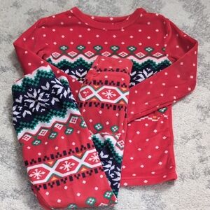 EUC Cozy Holiday Pajama Set - Cat & Jack Size 4